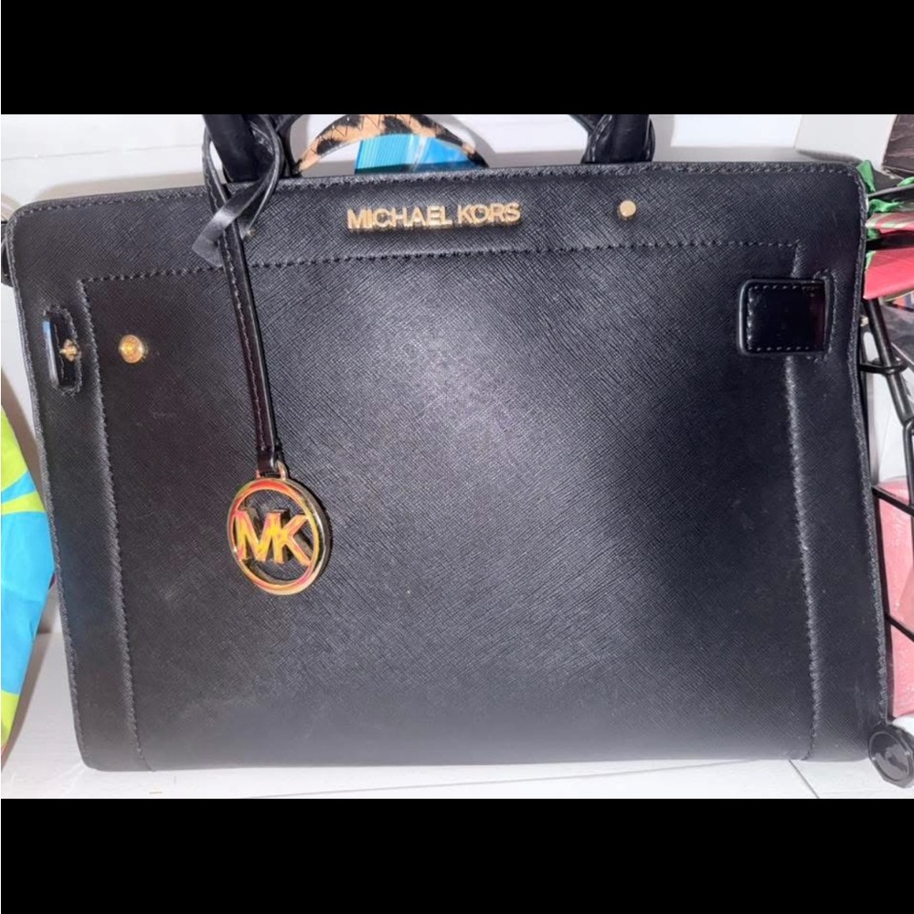 Michael Kors Black Saffiano Leather Handbag